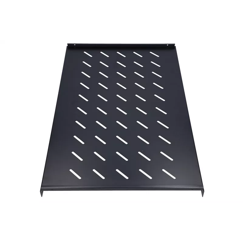 Plaukta plaukts Extralink 1U 750mm melns 1000mm dziļuma skapjiem