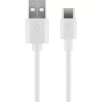 Wentronic 59130 2m USB A USB C vīriešu vīriešu balts USB kabelis (59130)