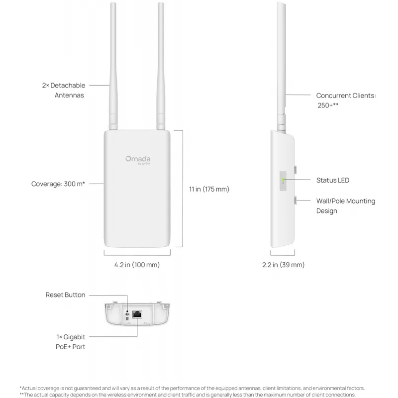 TP-Link Omada EAP603-Outdoor 1800 Mbit/s Balts Power over Ethernet (PoE)