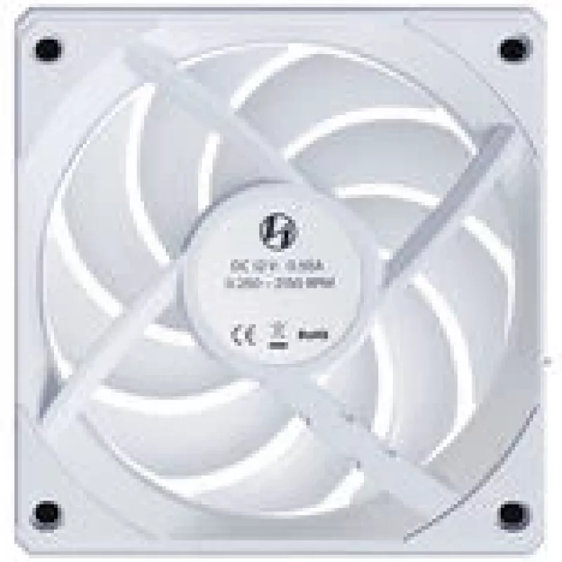 120mm bezvadu reversais datora ventilators Lian Li UNI FAN CL, balts, modelis 12RCL1W3W