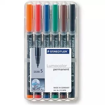 Pastāvīgais marķieris Staedtler 313 WP6 melns zils brūns zaļš oranžs sarkans