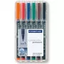 Pastāvīgais marķieris Staedtler 313 WP6 melns zils brūns zaļš oranžs sarkans