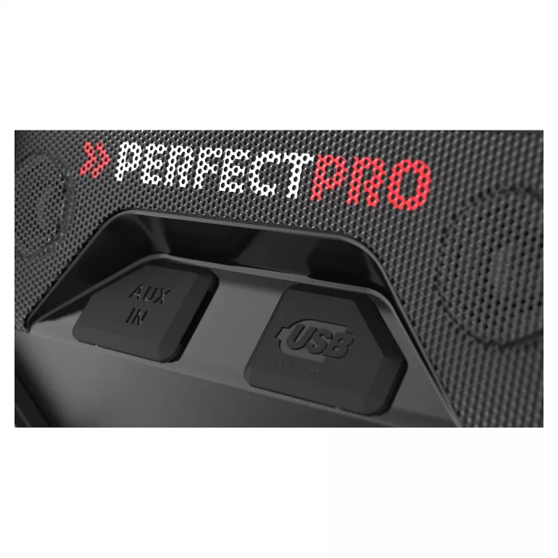 Pārnēsājamais celtniecības radio PerfectPro ROCKTAGON 18V — ar baterijām darbināms darba vietas radio