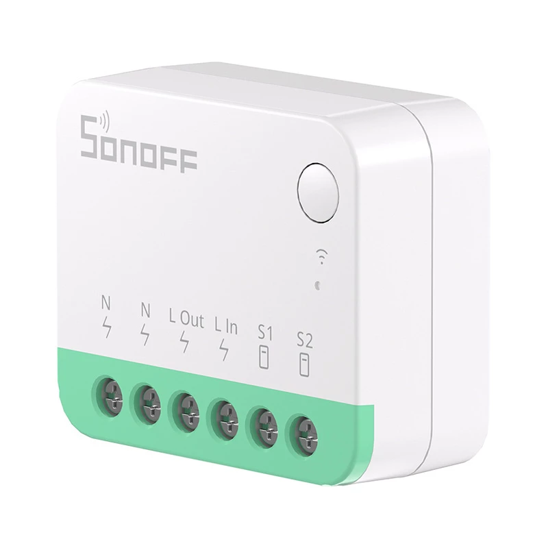 Sonoff MINIR4M Matter viedais Wi-Fi mini slēdzis (HomeKit, SmartThings, Home Assistant).