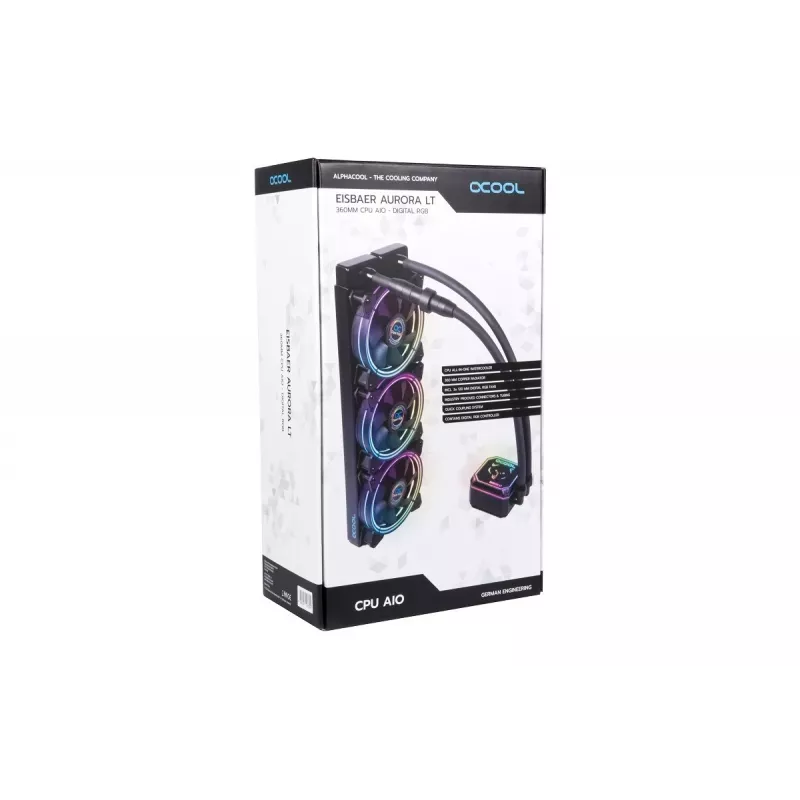 Daudzfunkcionāls šķidruma dzesētājs Alphacool Eisbaer Aurora LT360