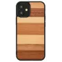 Man and wood aizsargājošs viedtālruņa maciņš iPhone 12 mini — melns