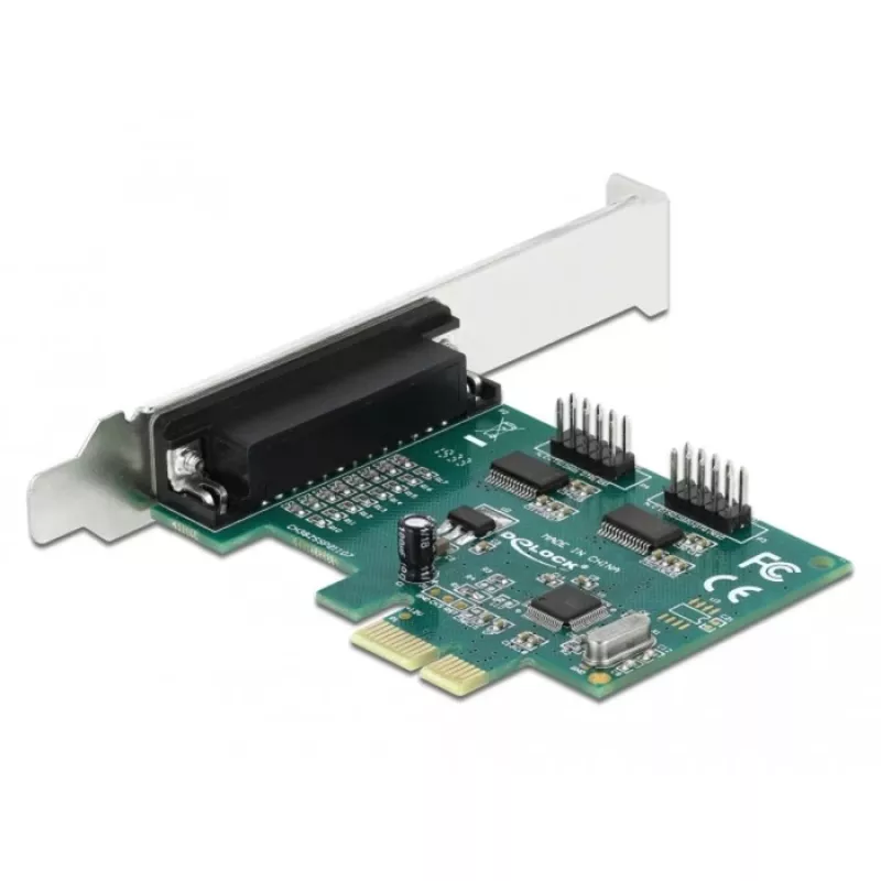 DeLOCK - Adapter Parallel/Serial - PCIe 1,1 Low-Profile - paralēlais x 1 + Seriālais x 2 (90413)