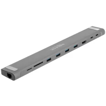 DeLOCK USB Type-C plāns Docking Station 4K HDMI USB 3.2 Gen 1 LAN SD PD 3.0
