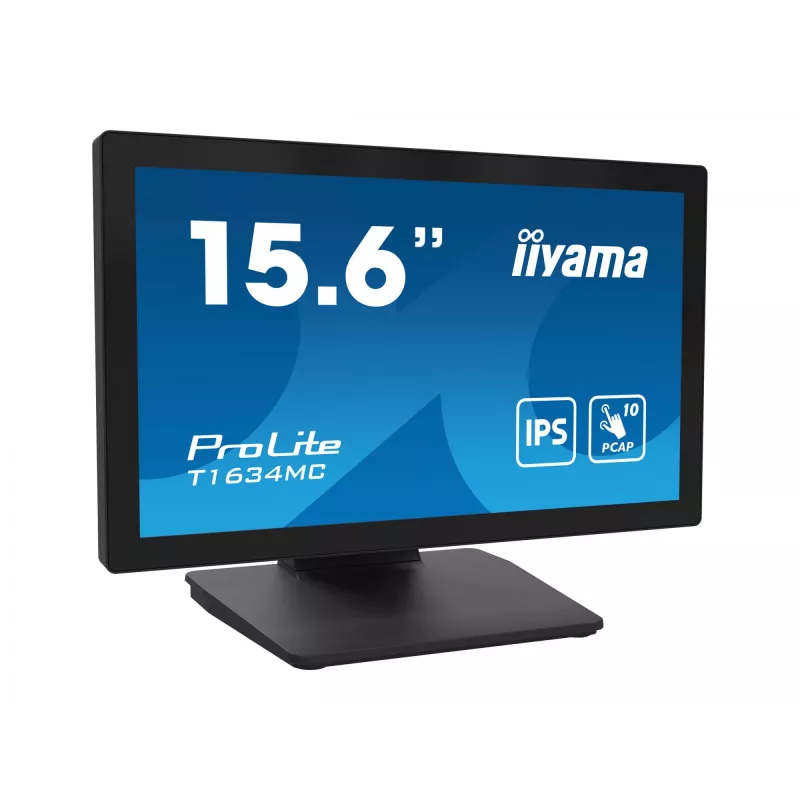 iiyama ProLite T1634MC-B1S datora monitors 39,6 cm (15,6 collu) 1920 x 1080 pikseļi Full HD LED skārienekrāns Melns