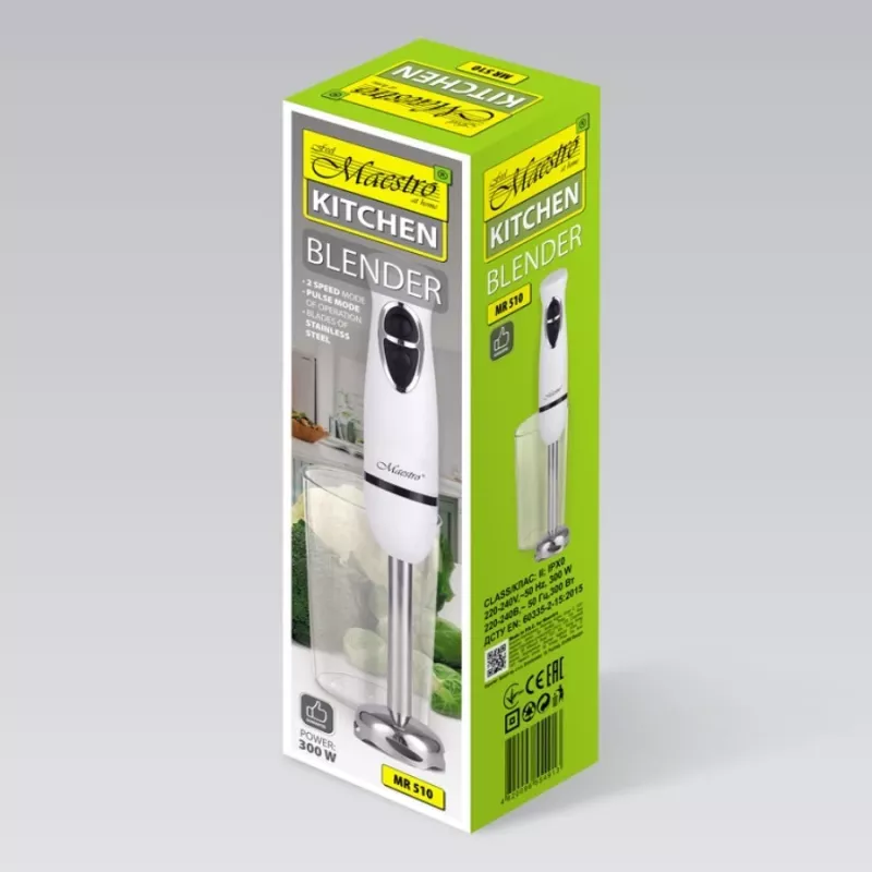 Feel-Maestro MR510 blenderis Gatavošanas blenderis Melns, Balts 300 W