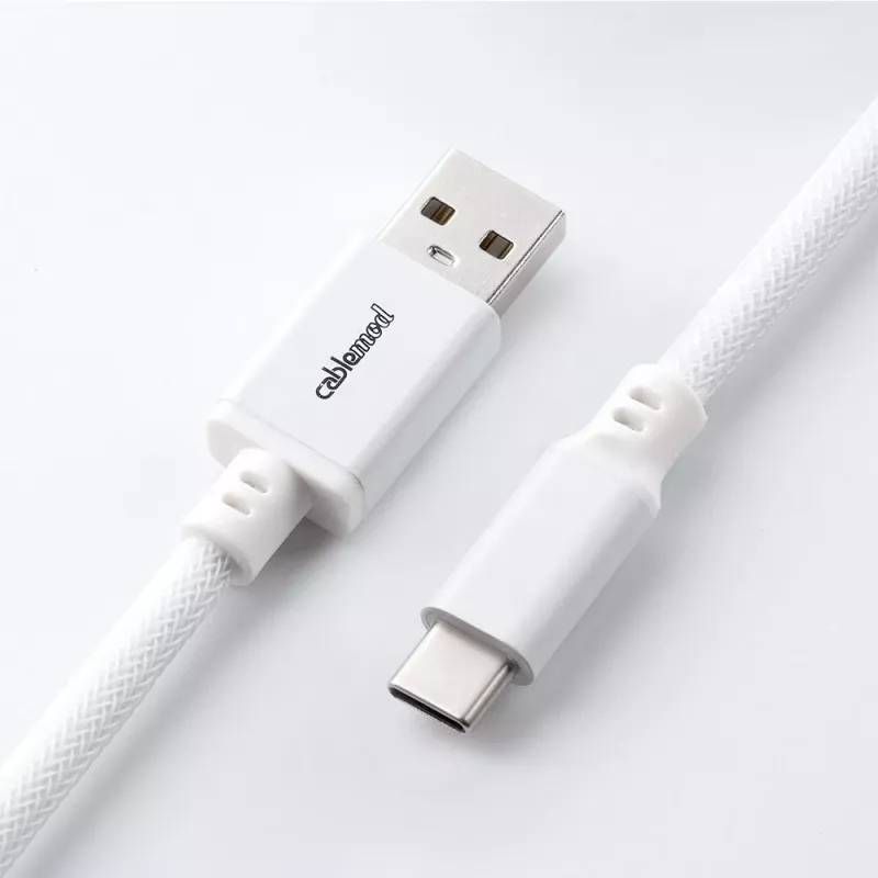 USB kabelis Cablemod CM-CKCA-CW-WW150WW-R 1.5 m USB A uz USB C balts