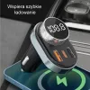 Brīvroku komplekts Awei C-843 Bluetooth 5.0 ar FM raidītāju, USB un USB-C pieslēgvietām