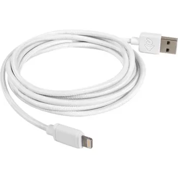 USB 2.0 adaptera kabelis, USB-A spraudnis > Lightning spraudnis (balts, 2,0 metri)