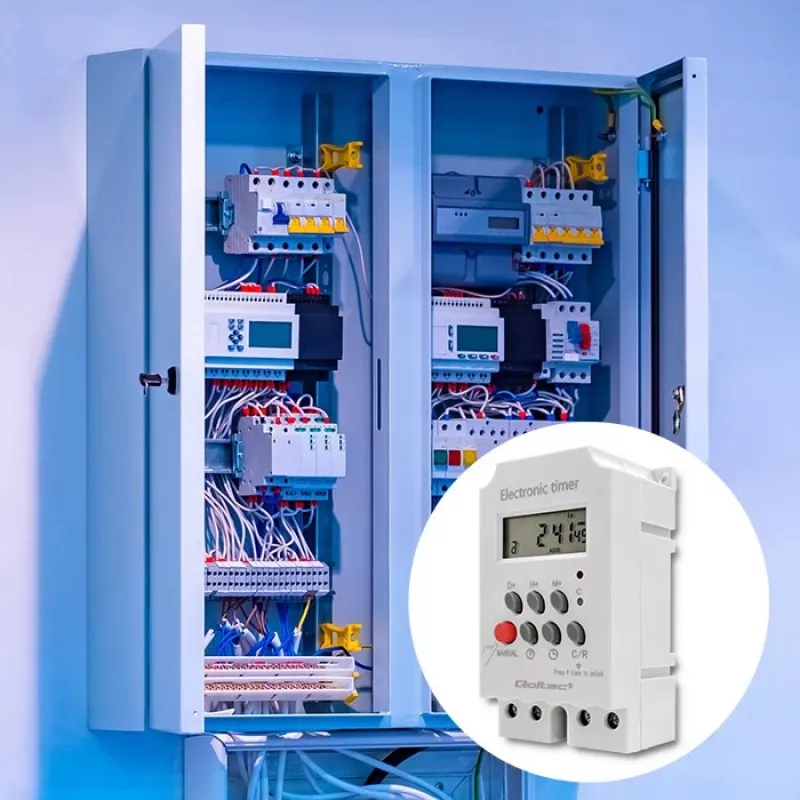 DIN-sliedes elektroniskais taimeris QOLTEC PC0629 — 24V barošana, 16A izeja