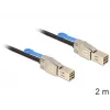 DeLOCK 83395 Serial Attached SCSI (SAS) kabelis 2 m Melns
