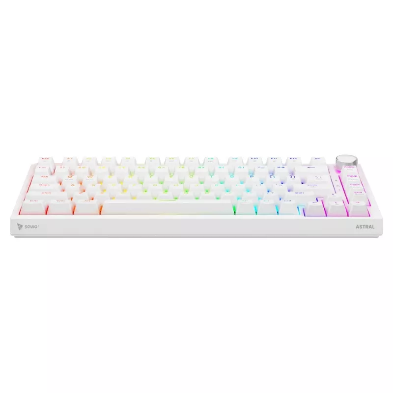 Savio ASTRAL WHITE JADE tastatūra Gaming USB QWERTY US International