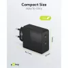 Iekštelpu lādētājs Goobay 61757 ātrā uzlāde USB Type-C 2 pieslēgvietas melns