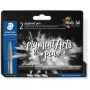 Felt Pen Staedtler Pigment Arts Intensiv Pen Melns 2 gab.
