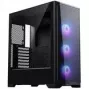 PHANTEKS Eclipse G370A PC korpuss, Midi Tower, SSI-EEB, RGB, rūdīts stikls — komplektā 3x 120 mm ventilatori, melns