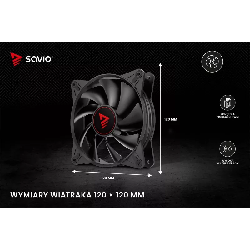 SAVIO SAVGBLADE 120mm PWM korpusa ventilators
