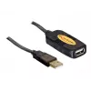 USB kabelis DeLOCK 82446 USB 2.0 10 m melns