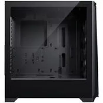 PHANTEKS Eclipse G370A PC korpuss, Midi Tower, SSI-EEB, RGB, rūdīts stikls — komplektā 3x 120 mm ventilatori, melns