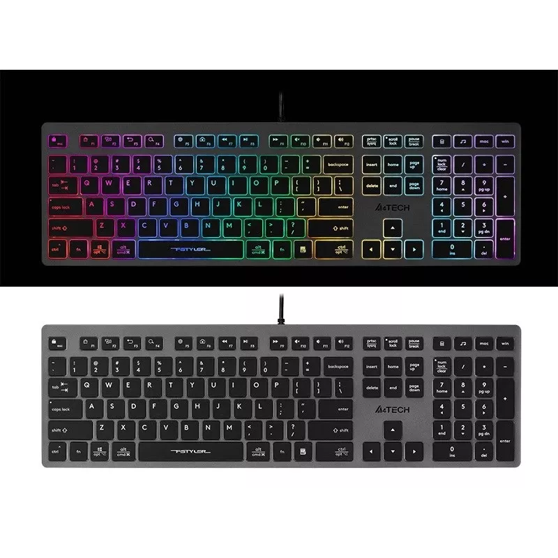 Vadu tastatūra A4Tech FSTYLER FX60H ar neona apgaismojumu
