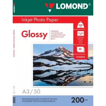 Lomond Photo Inkjet Paper Glossy 200 g/m2 A3, 50 sheets