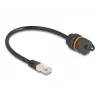 Tīkla kabelis DeLOCK 88146 RJ45 uz RJ45 Cat.6A 0.25m Melns