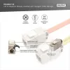 Keystone modulis DIGITUS CAT 6A ekranēts ar inteliģentu kabeļu pārvaldnieku, plakans RJ-45, 14,5×34,5×21 mm — 12 gab.
