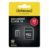 ATMIŅAS MICRO SDHC 32GB C10/AR ADAPTERI 3413480 INTENSO