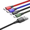Baseus Fast 4in1 USB kabelis 2xUSB-C / Lightning / Micro 3.5A 1.2m (melns)