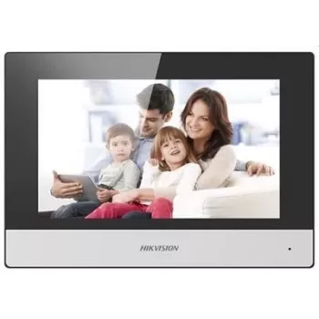 Video domofons Hikvision DS-KH6320-TE1, 7 collu kapacitatīvs skārienekrāns, PoE, 1024×600, MicroSD līdz 32GB, Ethernet, Linux