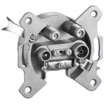 Wentronic Goobay 4-caurumu antenas ligzda, 2 dB - caurlaides vai gala ligzda, līdzstrāvas caurlaide (67049)