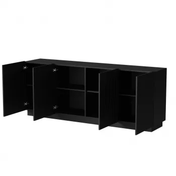 Kumode Cama LIVERTI 2000x420x780 mm, melna, skaidu plākšņu korpuss, 16 mm