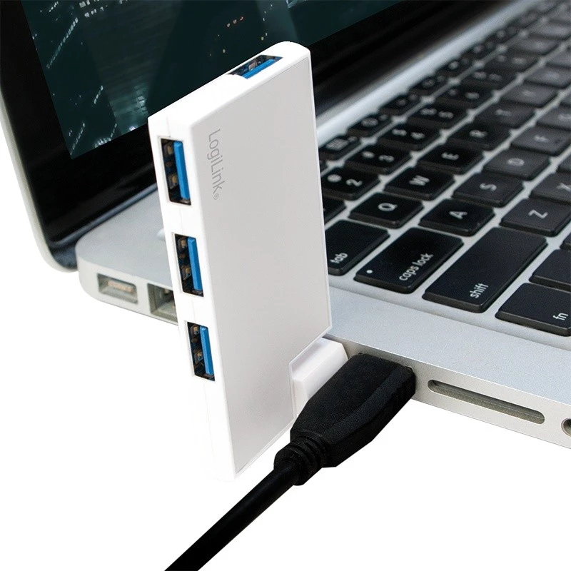 USB3.0 4-portu centrmezgls, sudraba