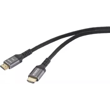SpeaKa Professional HDMI savienojuma kabelis HDMI-A spraudnis-spraudnis 2,00 m melns SP-13125632 8K UHD (SP-13125632)