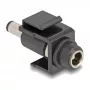 DeLOCK Keystone modulis DC 5.5 x 2.1 mm sievišķais uz DC 5.5 x 2.5 mm vīrišķais melns