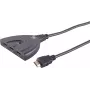 HDMI pārslēdzējs ShiverPeaks 05-02007 3x1 4K60Hz — 3 ieejas uz 1 izeju, UHD 3840x2160@60Hz