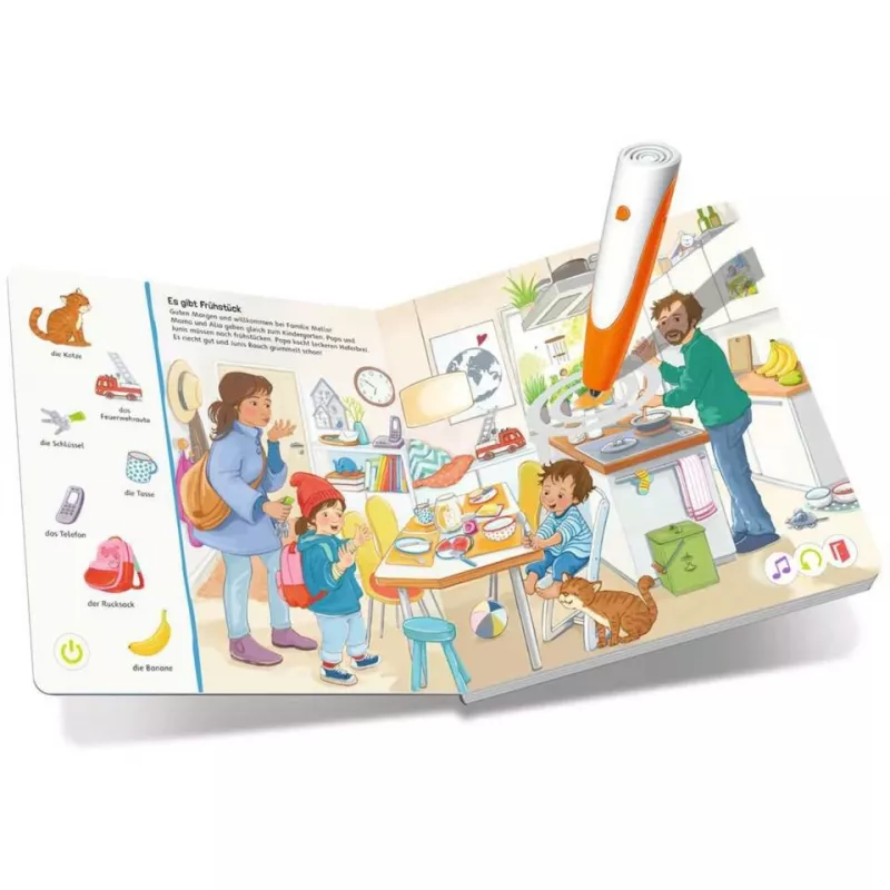 tiptoi Starter-Set: Meklē un atklāj - Mana pasaule, mācību grāmatas pildspalva un bilžu grāmata