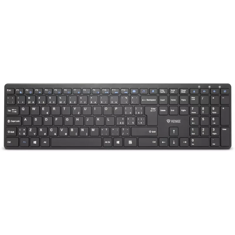 Bezvadu tastatūras un peles komplekts YENKEE YKB 2008CS — 2,4 GHz USB, kompakts izkārtojums