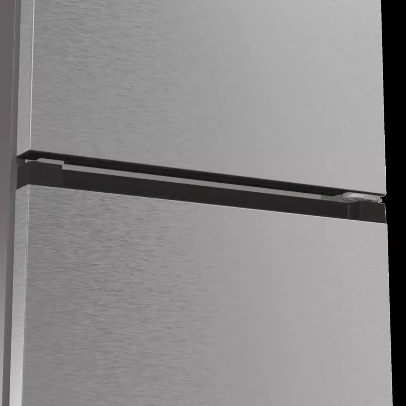 Ledusskapis ar saldētavu Gorenje NRB620E61X4WFE, brīvstāvošs, nerūsējošais tērauds, kopējā ietilpība 413 L, saldētava apakšā 130 L, NoFrost, LED displejs