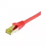 komutācijas kabelis RJ45, CAT6A 500Mhz, 0,15m, sarkans, S-STP(S/FTP), TPE/LSZH(Ultraflex), AWG26, ar Cat.7 neapstrādātu kabeli, Synergy 21 (S217712)