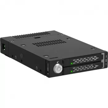 ICY DOCK - ToughArmor - MB834MK-B V2 - 2x M.2 NVMe uz 1x 3,5 collu nodalījumu mobilais rāmis metāla atslēgu slēdzene SlimSAS 4i melna