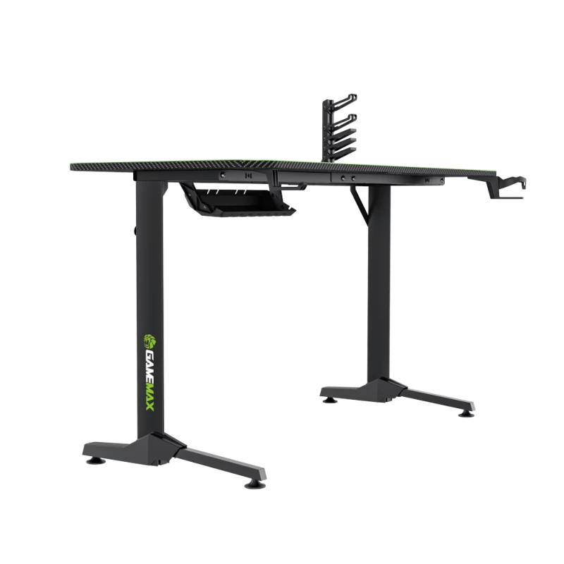 Galds GameMax D140-CARBON — spēļu/biroja galds, neto svars 20,5 kg, bruto izmēri 125×795×682 mm