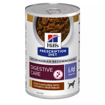 HILL'S Prescription Diet i/d Low Fat Stew ar vistas gaļu un dārzeņiem - mitrā suņu barība - 354g