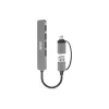 PORT CONNECT | USB-C/USB-A centrmezgls ar 4 USB-A 3.0 portiem, 5 Gbps