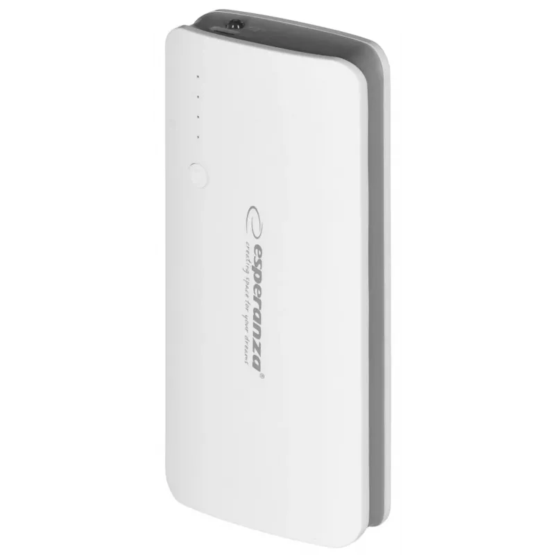 Pārnēsājamais lādētājs Esperanza EMP106WE Radium — 8000 mAh, 3 ierīču izeja, Micro-USB ieeja, 5V/2A & 5V/1.5A/1A izejas, pelēks
