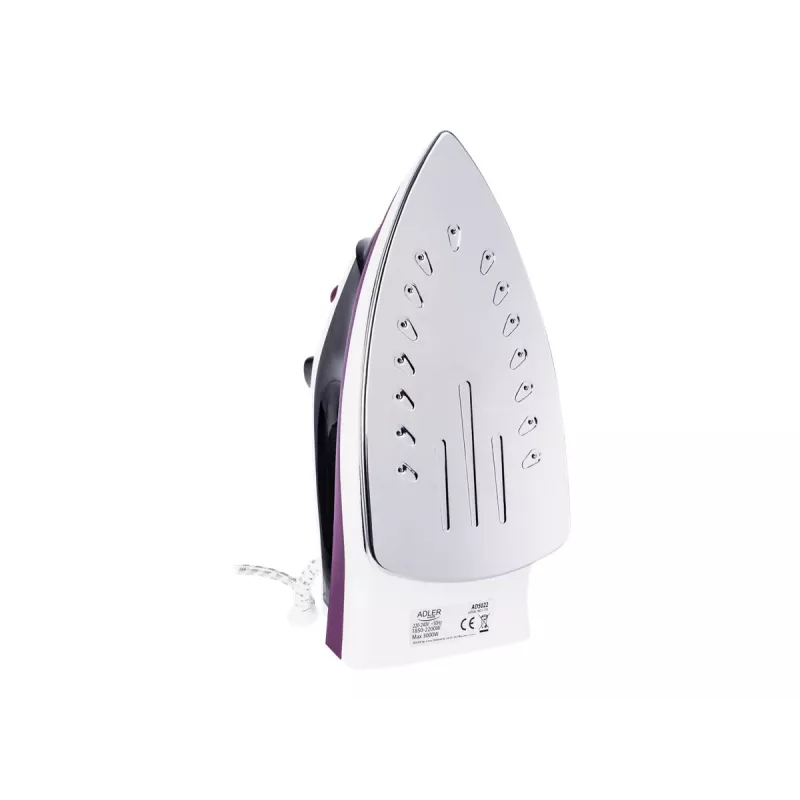 Adler AD 5022 sausais un tvaika gludeklis ar keramikas zoli, violets, 2200 W