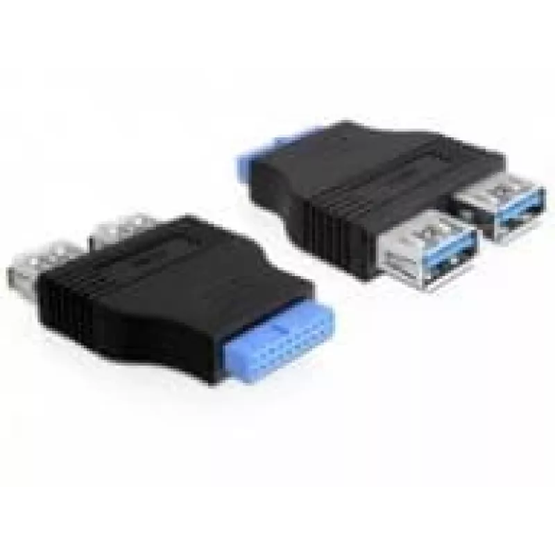 Delock Adapter USB 3.0 Pin Header Socket > 2 x USB 3.0 Socket - blakus (65324)